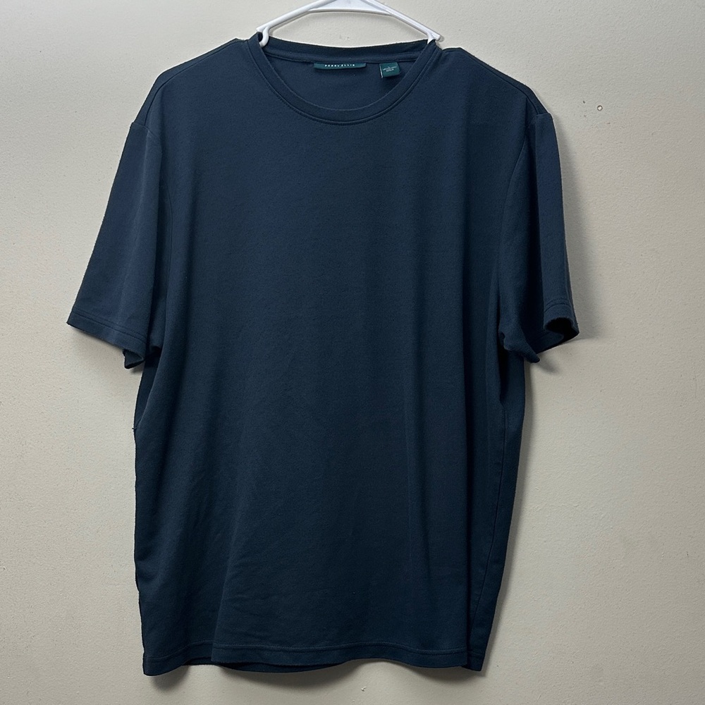 Perry Ellis Dark Blue Short Sleeve Tee
